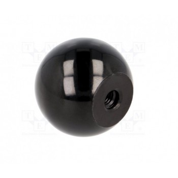 Ручка шаровая din 319 черный пластик для рукояток и рычагов рычагов управления приборов, рубильников, автомобилей, промышленного и инструментального оборудования.